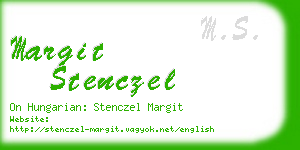 margit stenczel business card